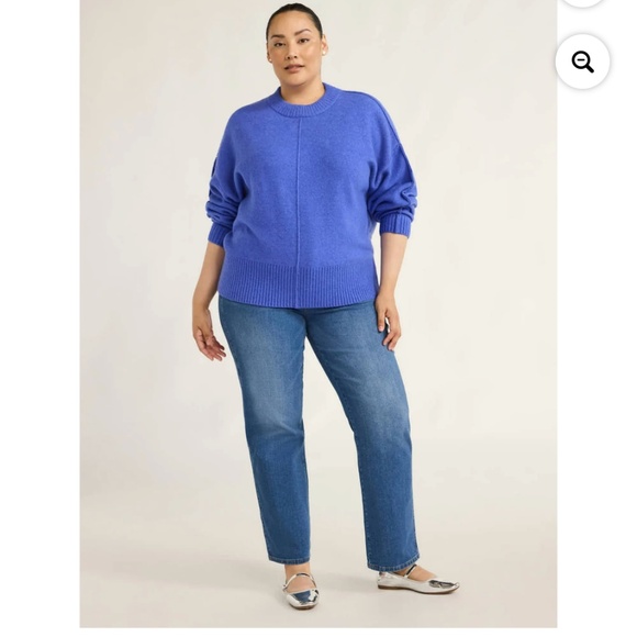 Scoop NYC Plus Dazzling Blue Crewneck Sweater Size 4X NWT - Picture 6 of 9